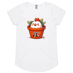 Chicken Pot Pi - Womens Scoop Neck T-Shirt White Womens Scoop Neck T-shirt animal Maths Printed In Australia