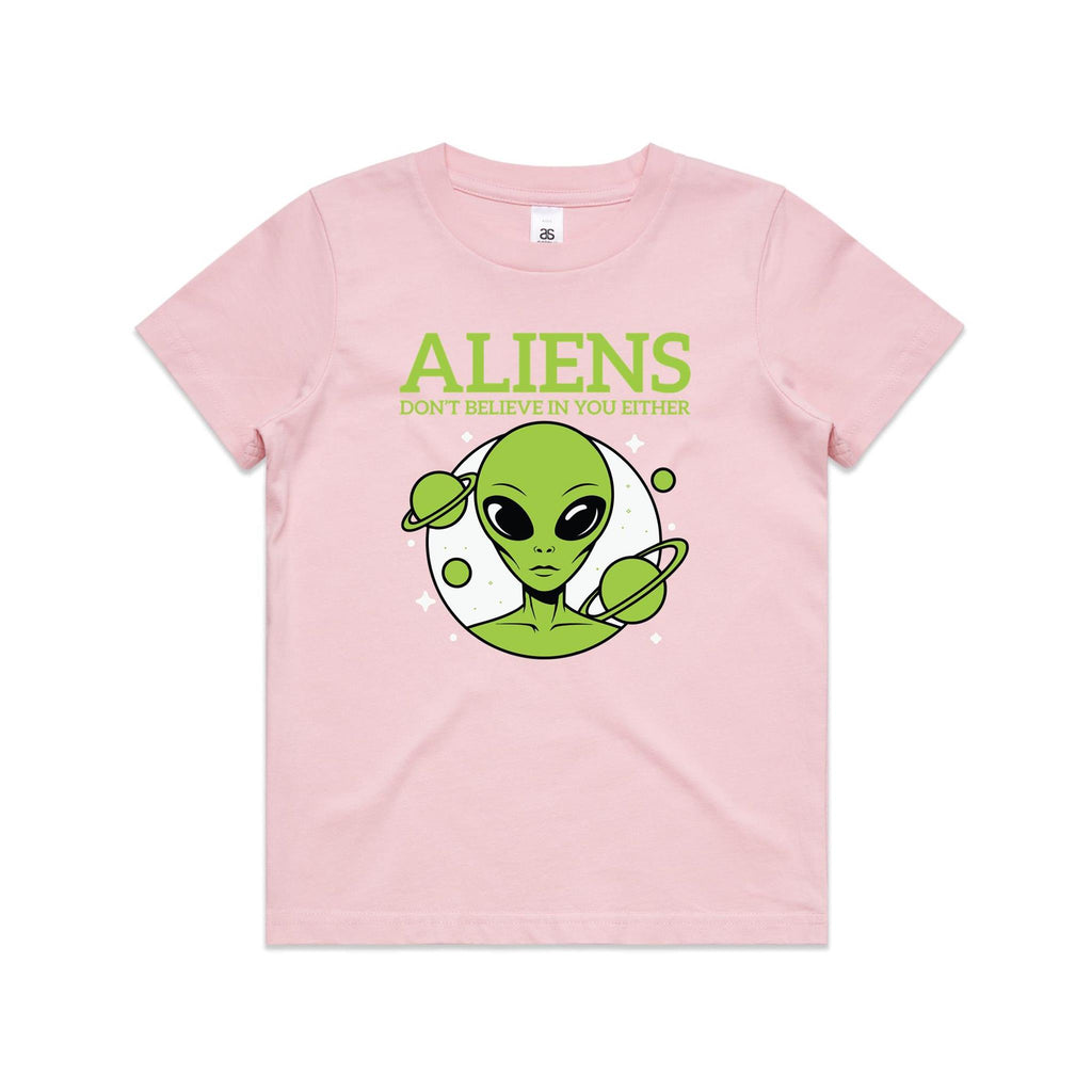 Aliens Don't Believe In You Either Kids AS Colour T-shirt