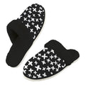 Black And White X's Men's Fur Trim Thick-Sole Indoor Slippers 2XL Men's Fur Trimmed Slippers Printed Offshore
