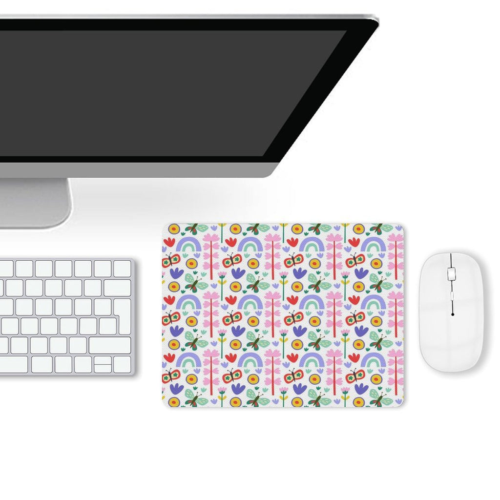 Rainbows And Butterflies Leather Mouse Pad Leather Mouse Pad Printed Offshore