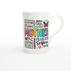 Mother Word Cloud - White 10oz Porcelain Slim Mug Porcelain Mug Globally Fulfilled Mum