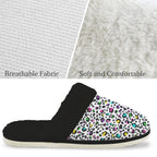 Animal Print In Colour Men's Fur Trim Thick-Sole Indoor Slippers Men's Fur Trimmed Slippers animal Printed Offshore