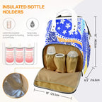 Blue Swirl - Multi-Function Backpack, Nappy / Diaper Bag