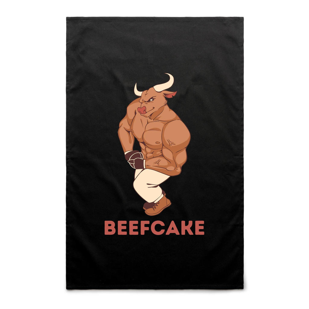 Beefcake - AS Colour Tea Towel Black One Size Tea Towel Fitness Printed In Australia