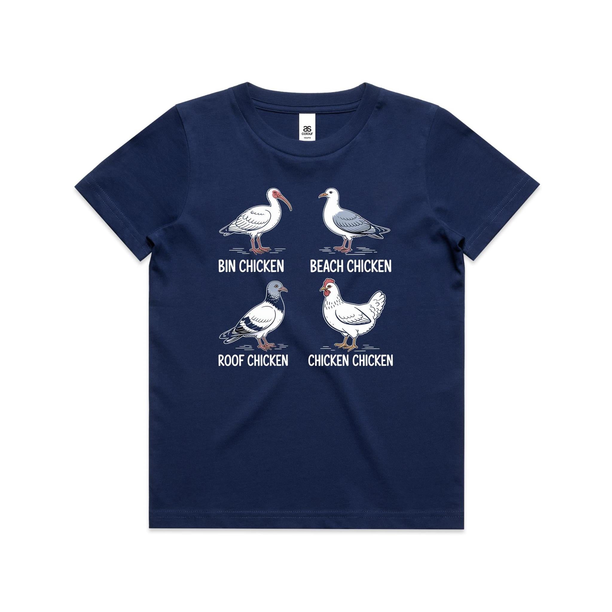 Bin Chicken Kid's AS Colour T-shirts