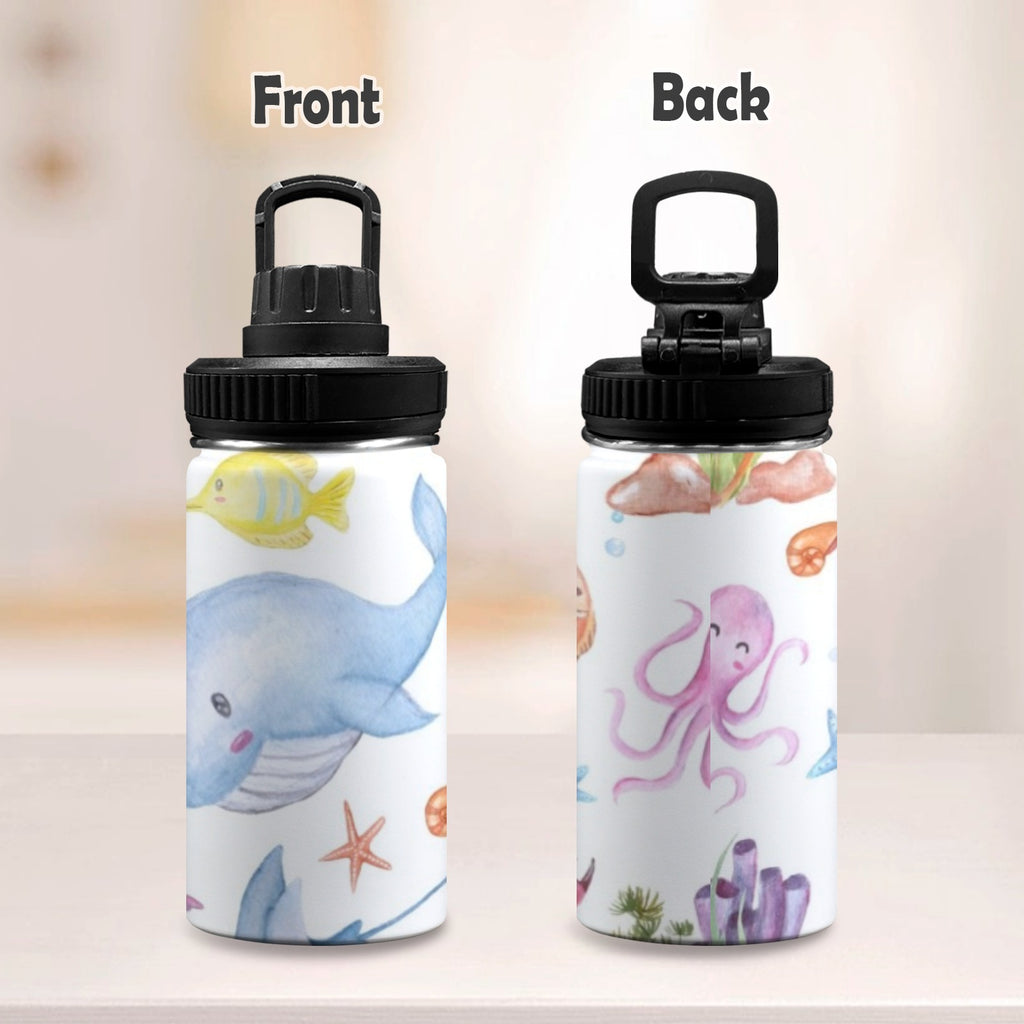 Under The Sea Kids Water Bottle with Chug Lid (12 oz) Kids Water Bottle with Chug Lid Ocean Printed Offshore