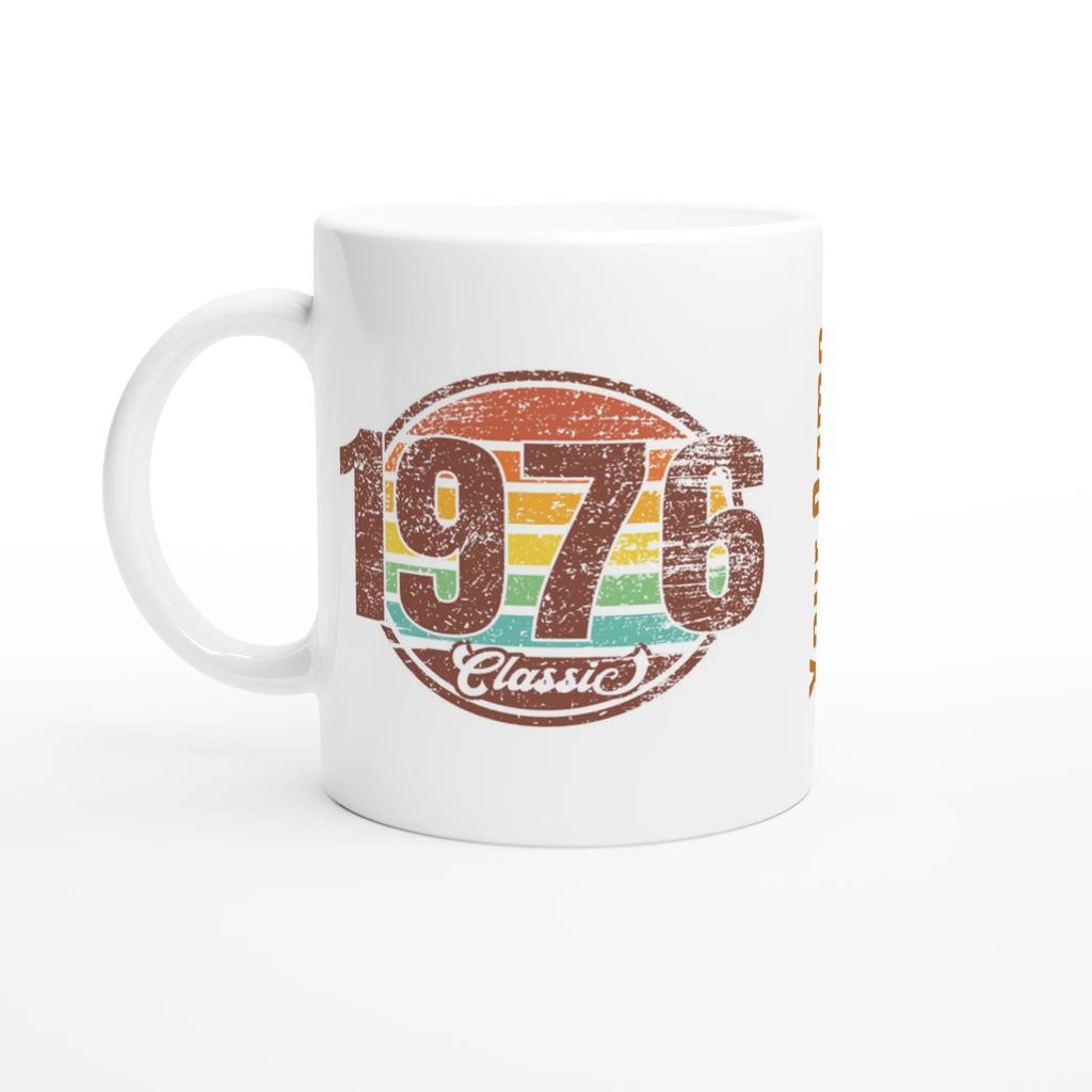 Personalised 1976 Classic 11oz Ceramic Mug Ceramic White Personalised 11oz Mug Globally Fulfilled