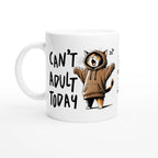 Personalise - Can't Adult Today - 11oz Ceramic Mug Ceramic White Personalised 11oz Mug animal Globally Fulfilled