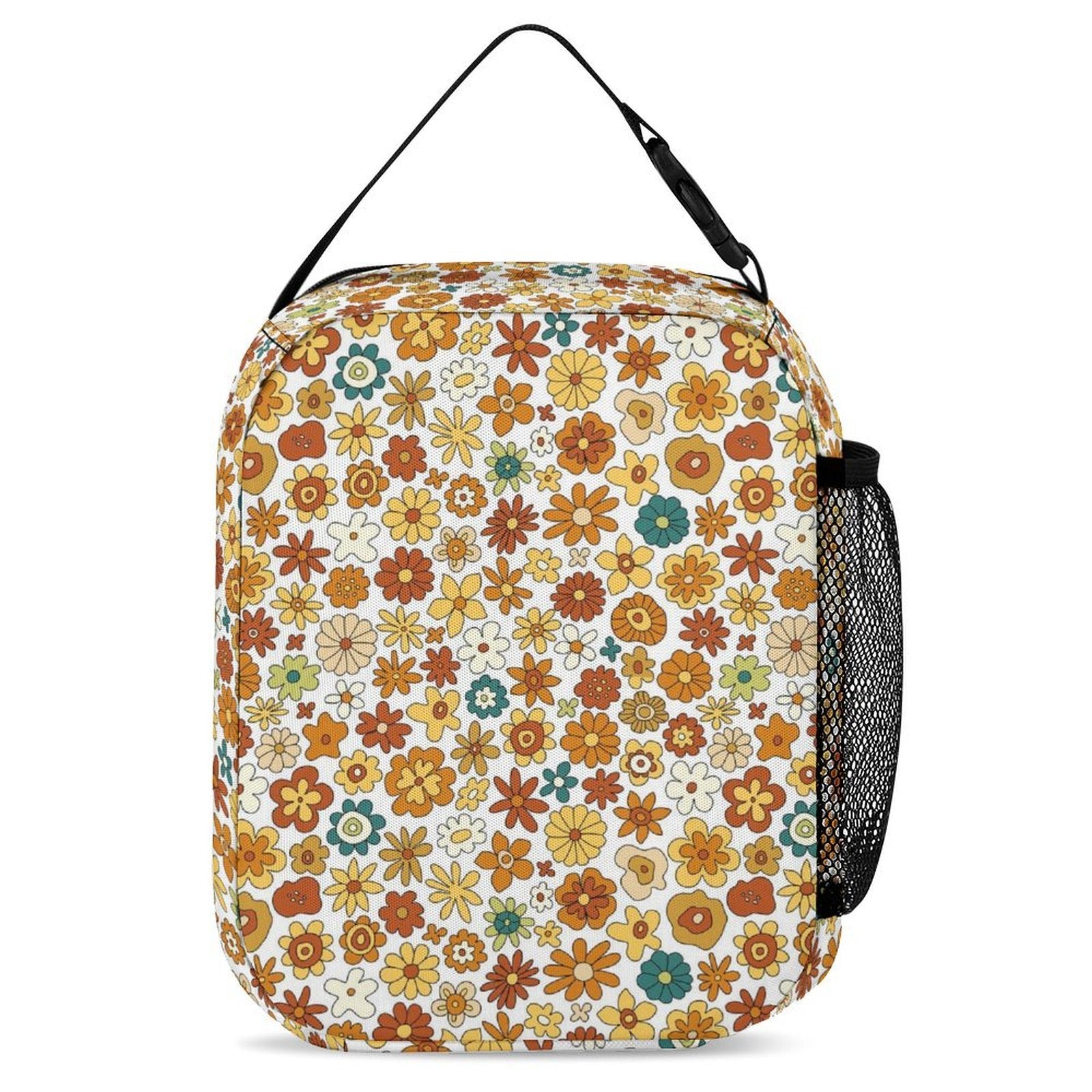 70's Style Floral Backpack, Lunch Bag & Pencil Case Set