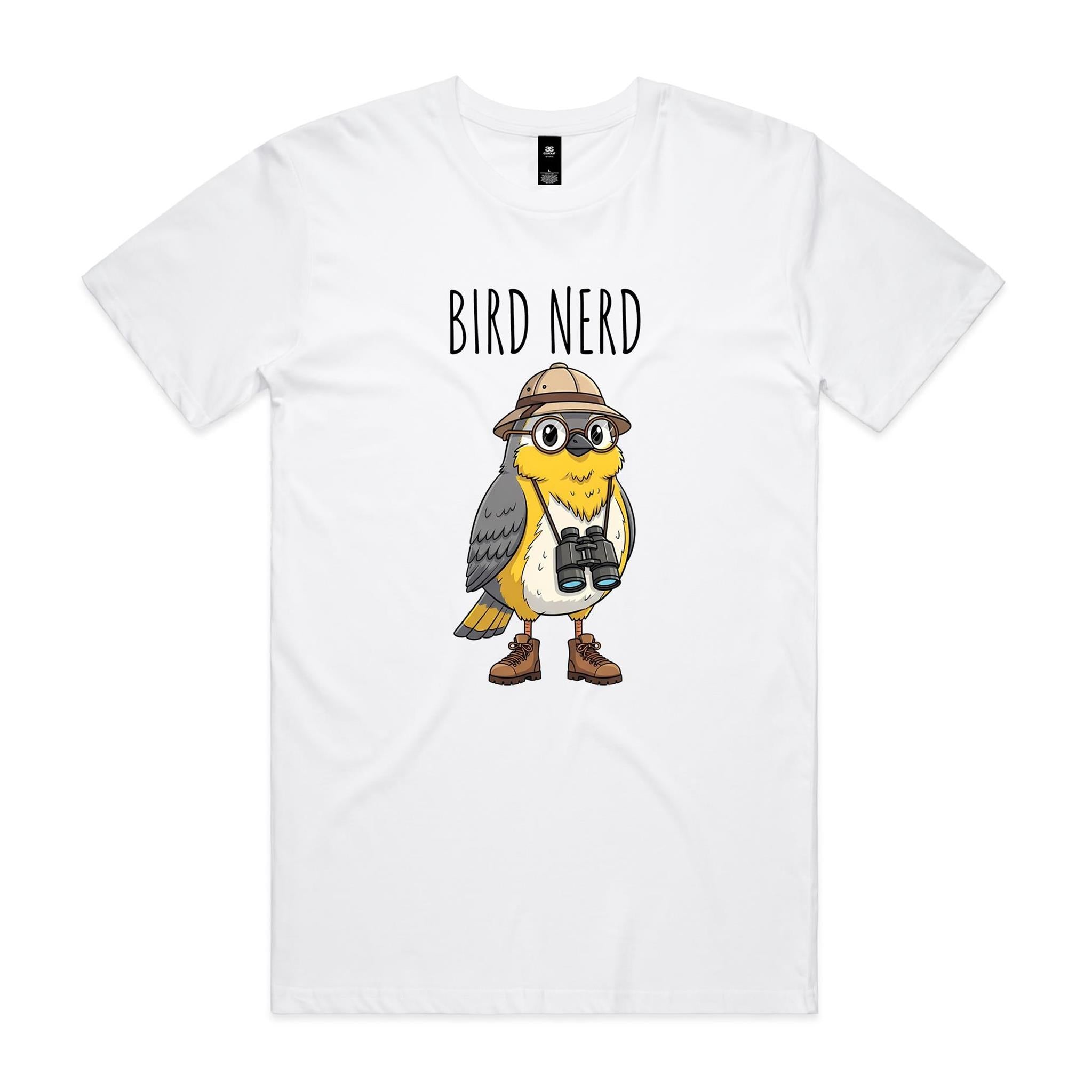 Bird Nerd 2 - Mens T-shirt White Mens T-shirt animal Printed In Australia