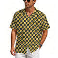 Painted Sunflower Men's Crinkle Hawaiian Shirt