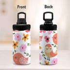 Lovely Birds - Kids Water Bottle with Chug Lid (12 oz) Kids Water Bottle with Chug Lid animal Printed Offshore