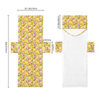 Tropical Fruit Drink Beach Chair Towel Cover with Side Pockets