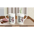 Not A Morning Bird, Not A Night Owl, Just Tired - White 10oz Porcelain Slim Mug Porcelain Mug animal Globally Fulfilled Work