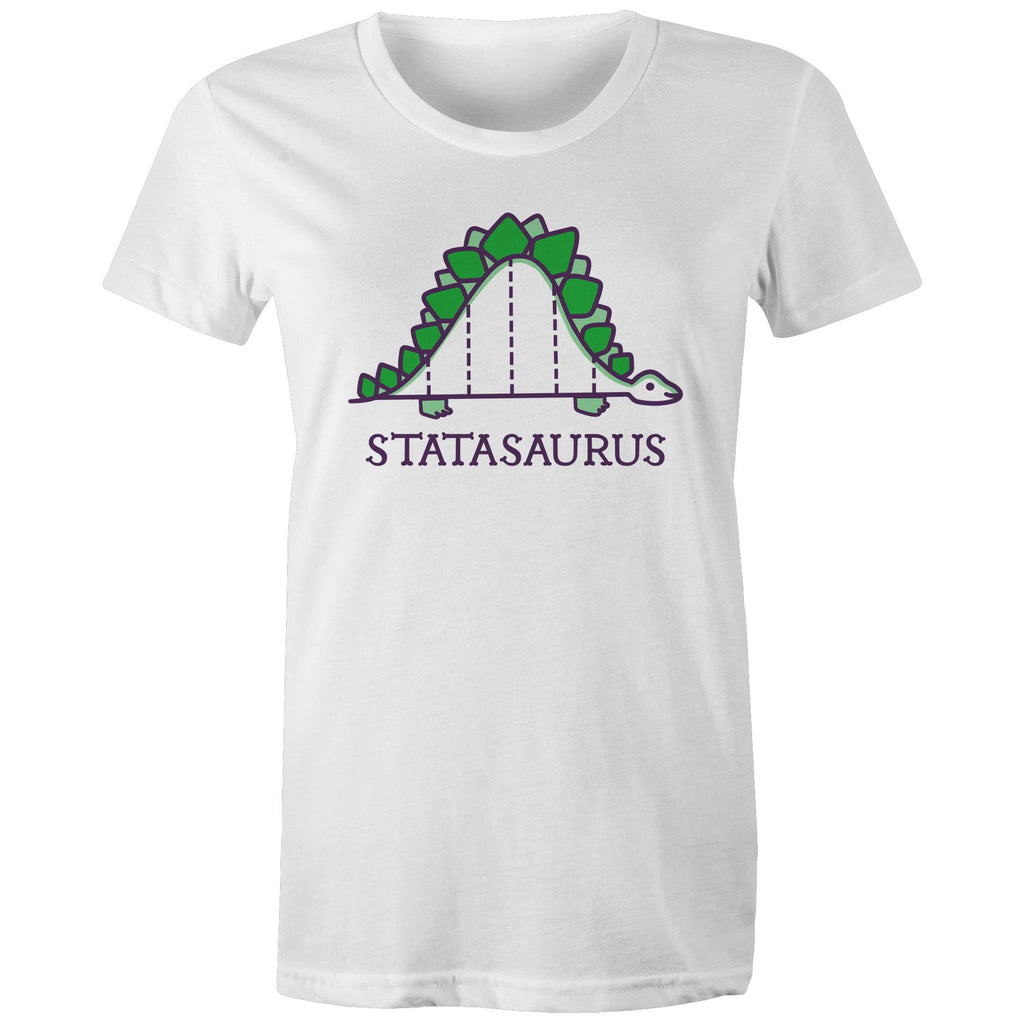 Statasaurus, Maths Women's AS Colour T-shirt White Womens T-shirt Maths Printed In Australia