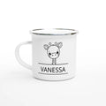 Giraffe Name - White 12oz Enamel Mug Default Title Personalised Enamel Mug animal customise Globally Fulfilled Name personalise