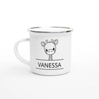 Giraffe Name - White 12oz Enamel Mug Default Title Personalised Enamel Mug animal customise Globally Fulfilled Name personalise