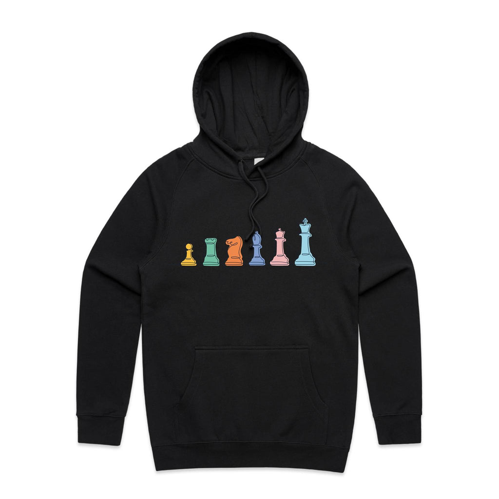 Chess - Mens Hoodie Black Mens Hoodie Chess Games Printed In Australia