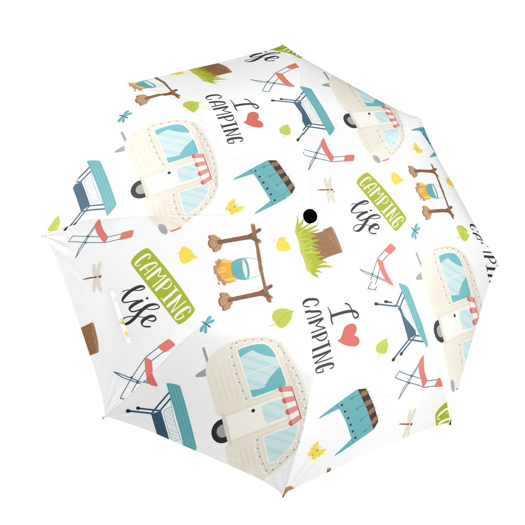 Camping Life Semi-Automatic Foldable Umbrella (Model U12) One Size Semi-Automatic Foldable Umbrella (U12)