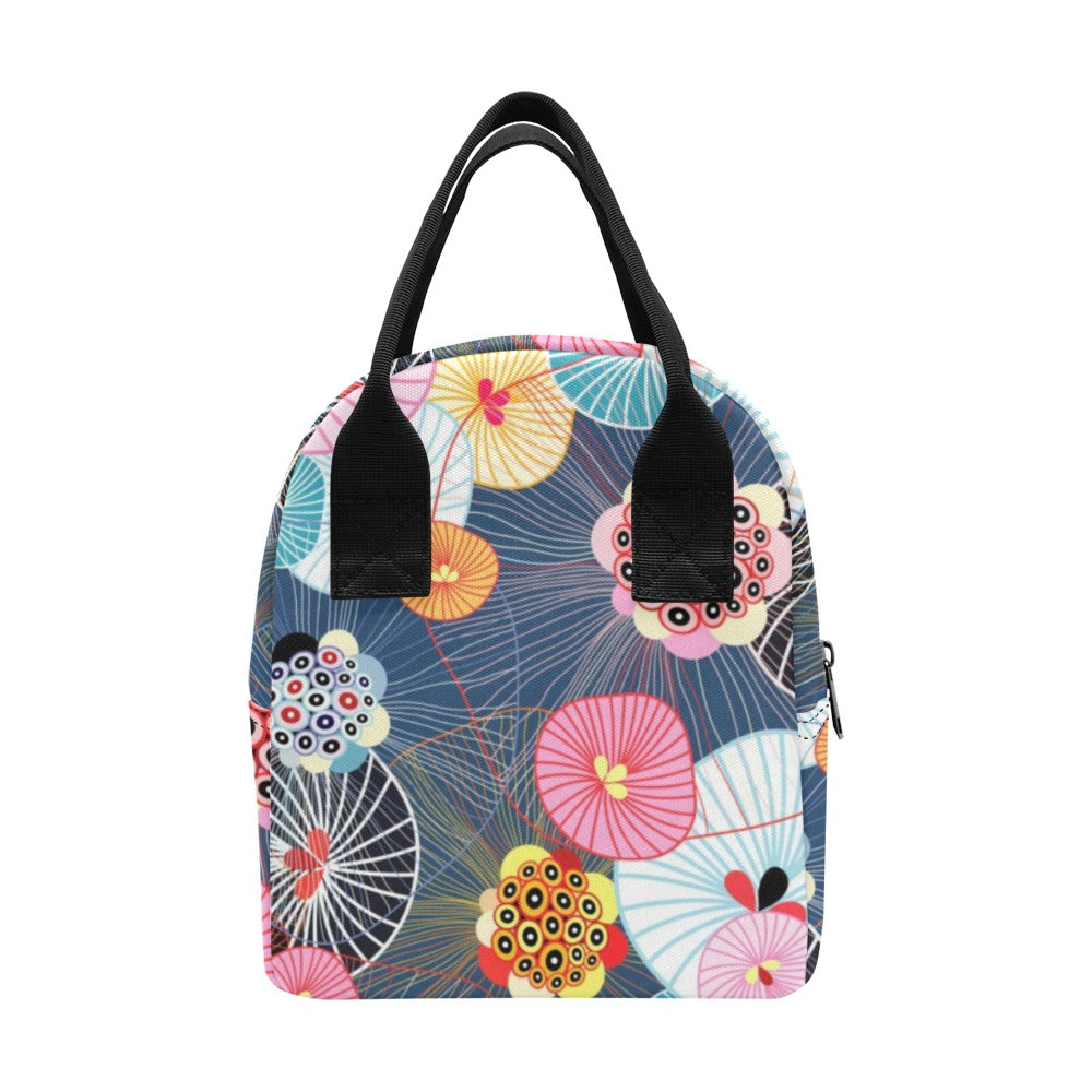 Abstract Floral - Zipper Lunch Bag Zipper Lunch Bag Printed Offshore