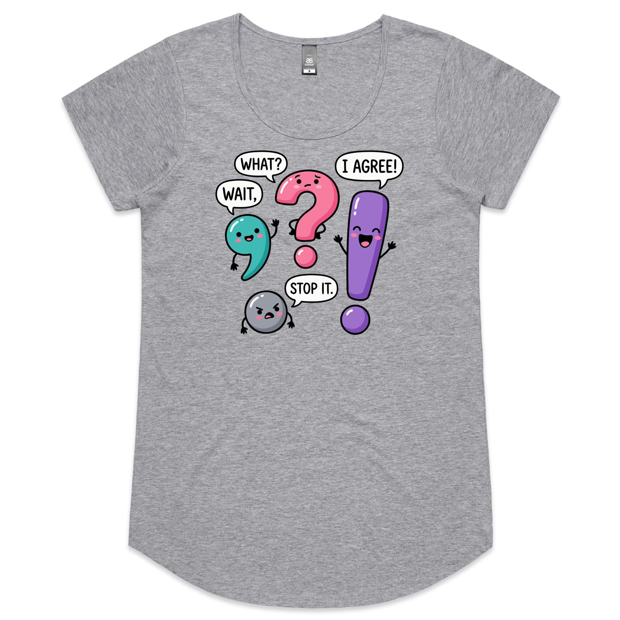 Funny Punctuation Women's AS Colour Scoop Neck T-Shirt