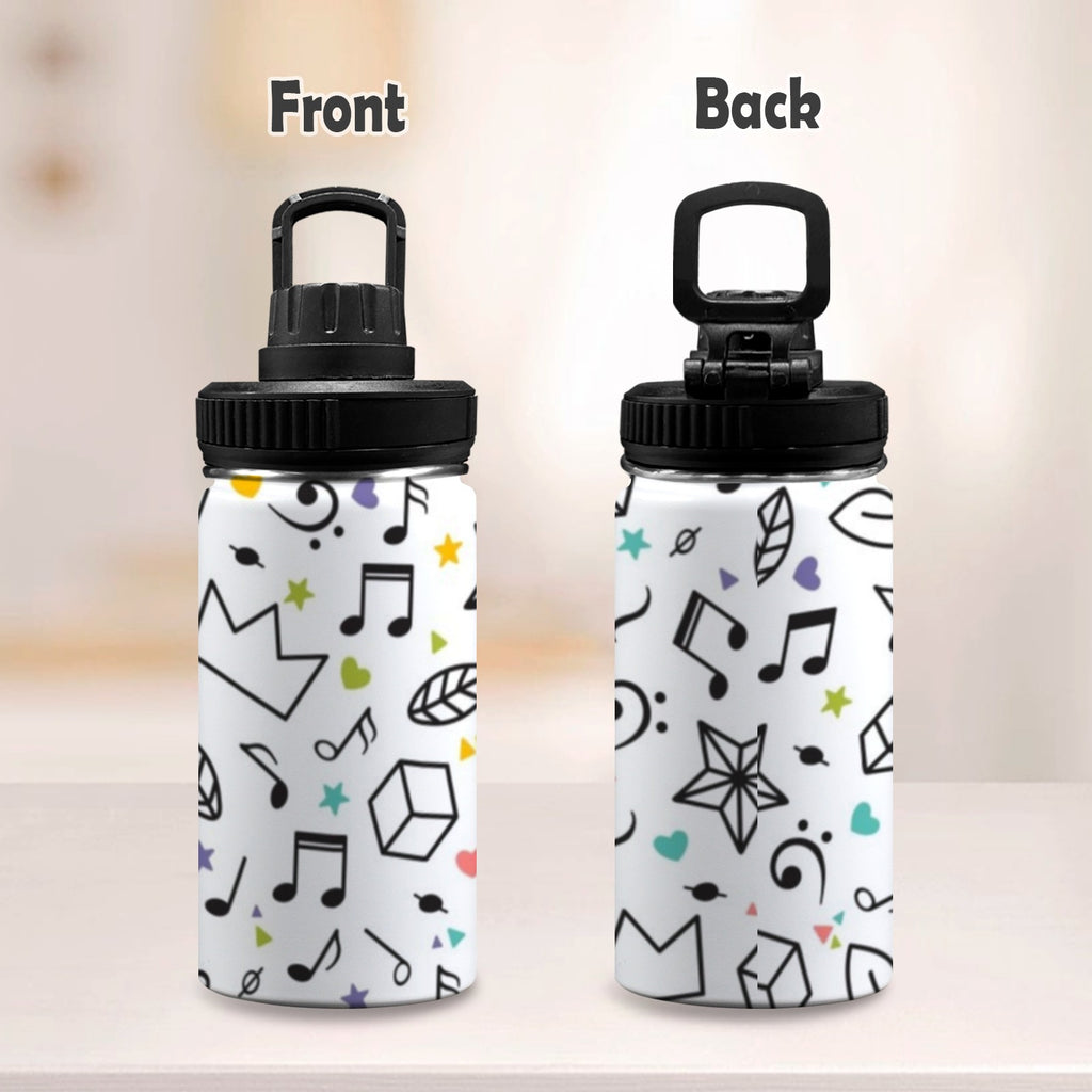 Music Time - Kids Water Bottle with Chug Lid (12 oz) Kids Water Bottle with Chug Lid Music Printed Offshore
