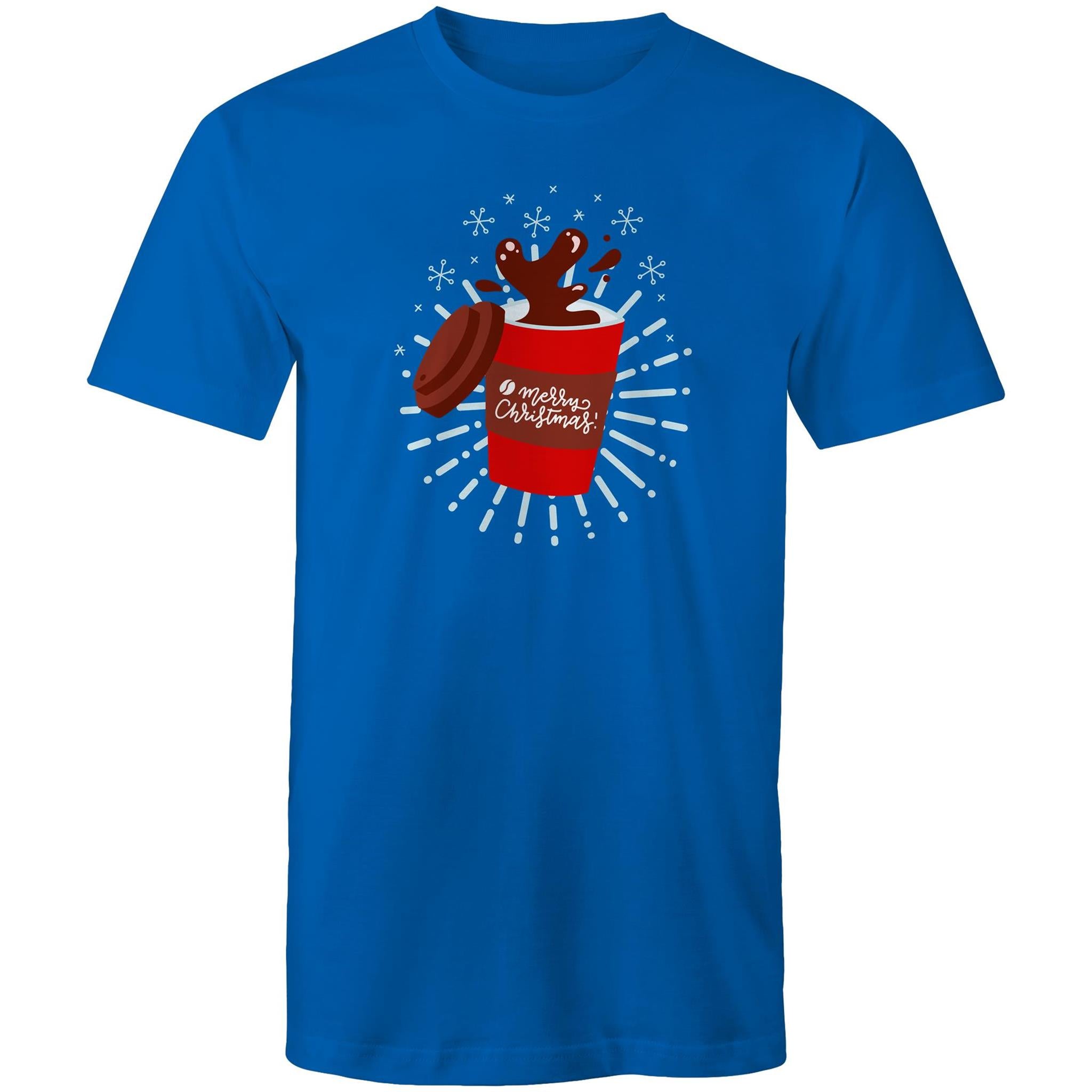 Christmas Coffee - Mens T-Shirt Bright Royal