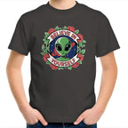 Believe In Yourself, Alien - Kids Youth T-shirt Charcoal Kids Youth T-shirt Motivation Positivity Printed In Australia Sci Fi
