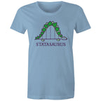 Statasaurus, Maths Women's AS Colour T-shirt Carolina Blue Womens T-shirt Maths Printed In Australia
