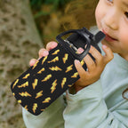 Lightning Bolts 12oz Kids Water Bottle with Straw Lid