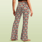 Coffee Van High Waist Crossover Tummy Control Flare Leggings High Waist Flare Leggings Coffee Printed Offshore