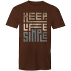 Keep Life Simple - Mens T-Shirt Dark Chocolate Mens T-shirt Positivity Printed In Australia