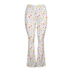 Abstract Colourful Shapes High Waist Crossover Tummy Control Flare Leggings High Waist Flare Leggings Printed Offshore