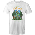 Be One With Nature, Skeletons - Mens T-Shirt White Mens T-shirt Environment Printed In Australia