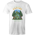 Be One With Nature, Skeletons - Mens T-Shirt White Mens T-shirt Environment Printed In Australia
