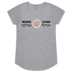 More Espresso, Less Depresso - Womens Scoop Neck T-Shirt Grey Marle Womens Scoop Neck T-shirt Coffee Printed In Australia