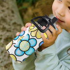 Simple Flowers 12oz Kids Water Bottle with Straw Lid