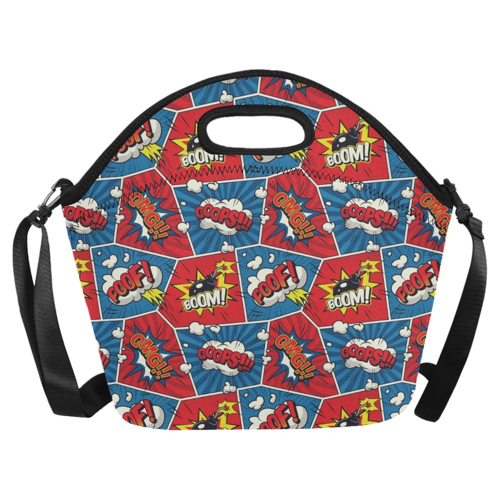 Comic Book Pop - Neoprene Lunch Bag Neoprene Lunch Bag Printed Offshore
