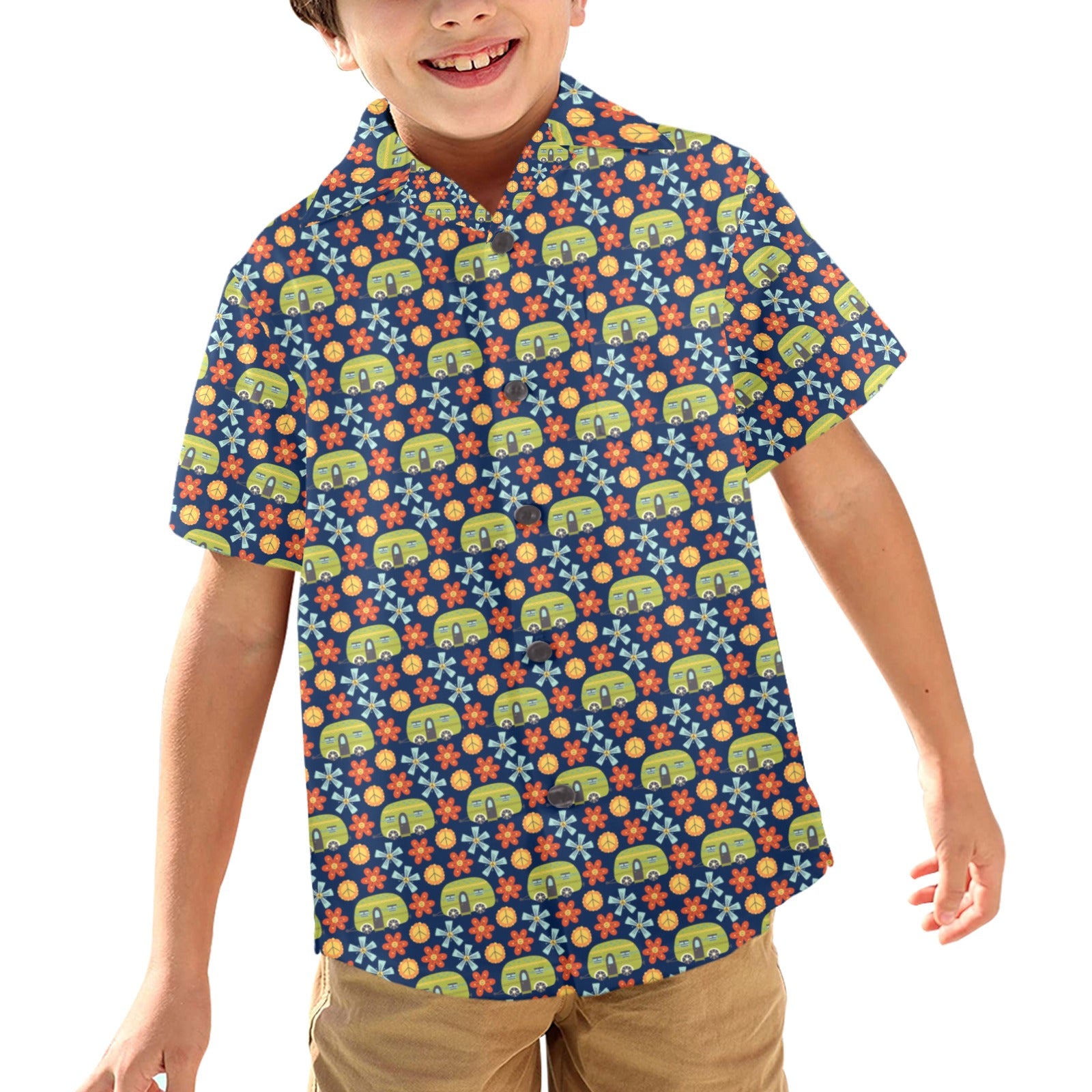 Hippie Caravan - Junior Kids Hawaiian Shirt