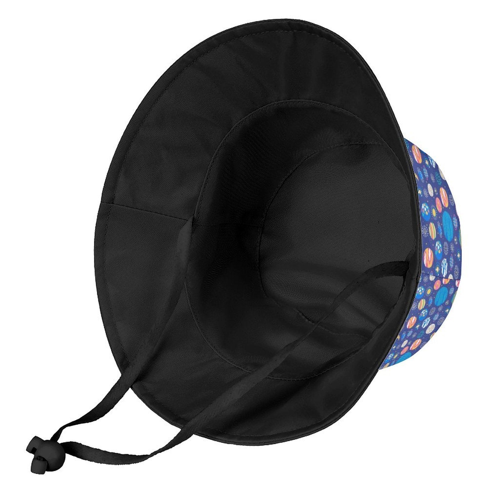 Planets On Blue Kids Bucket Hat Kids Bucket Hat Printed Offshore Space
