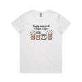 Coffee Beauty, All Shapes And Sizes Women's AS Colour T-shirt White Womens T-shirt Coffee Positivity Printed In Australia
