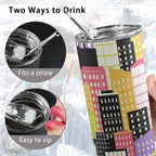 City Scape - 20oz Tall Skinny Tumbler with Lid and Straw