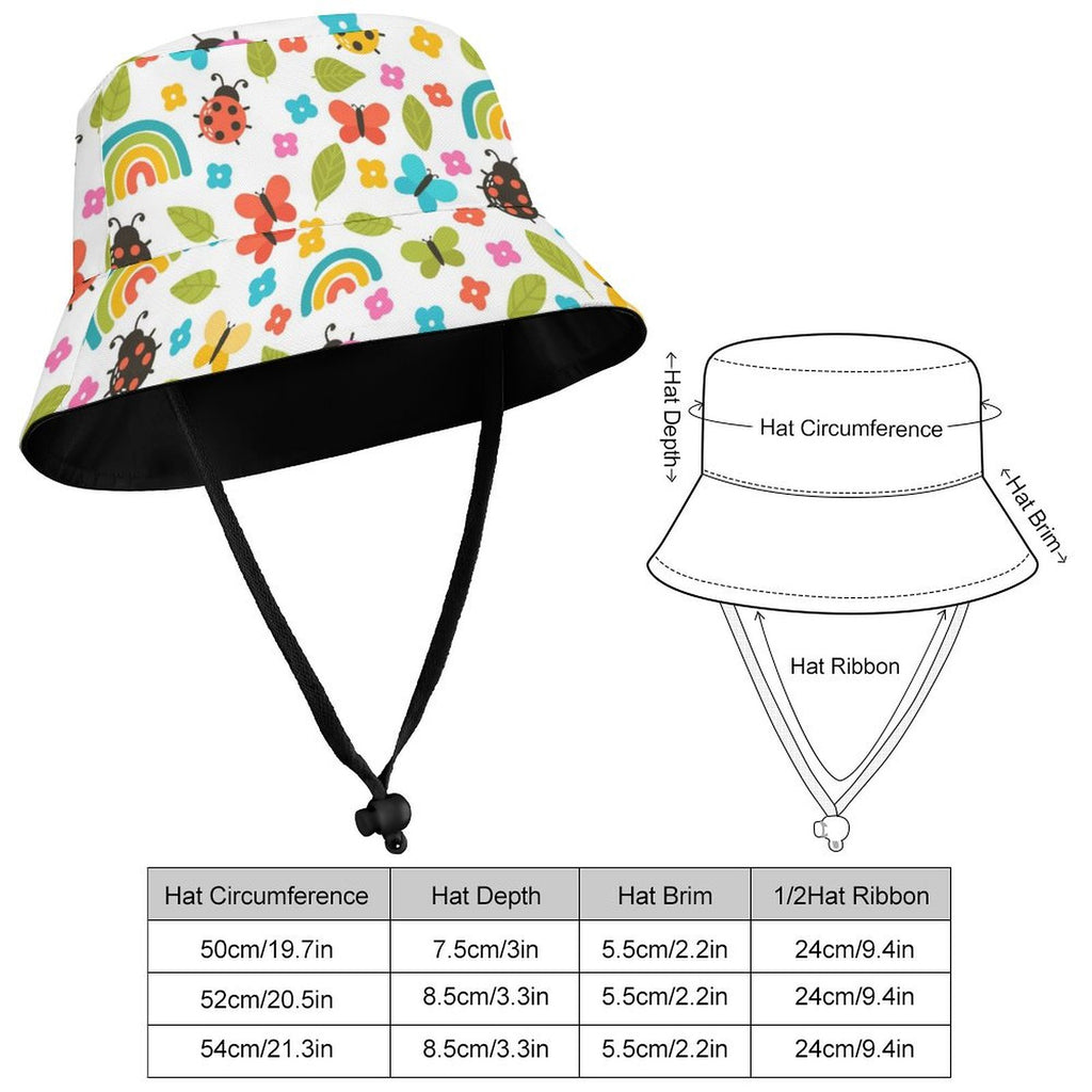 Rainbows And Butterflies - Kids Bucket Hat