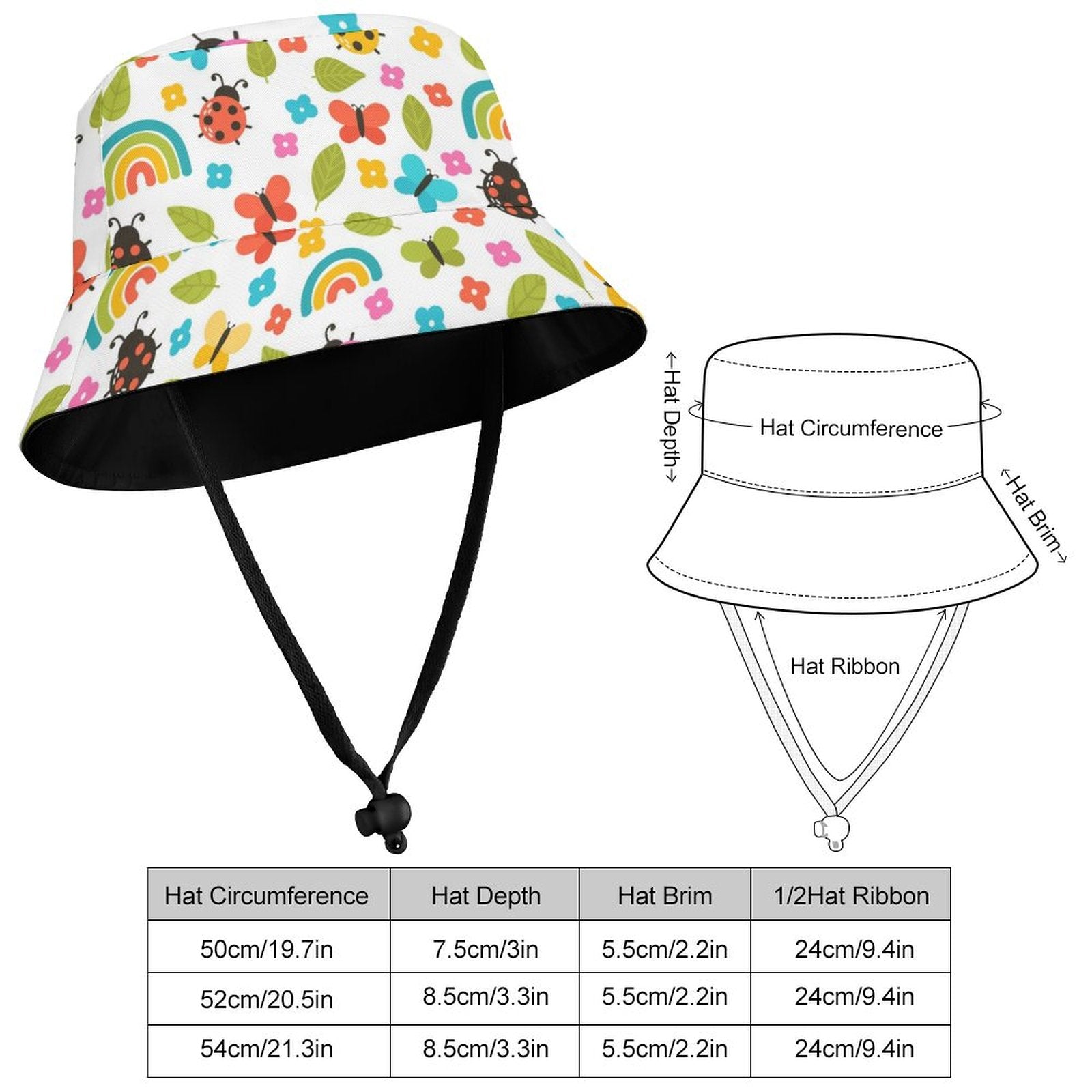 Rainbows And Butterflies - Kids Bucket Hat