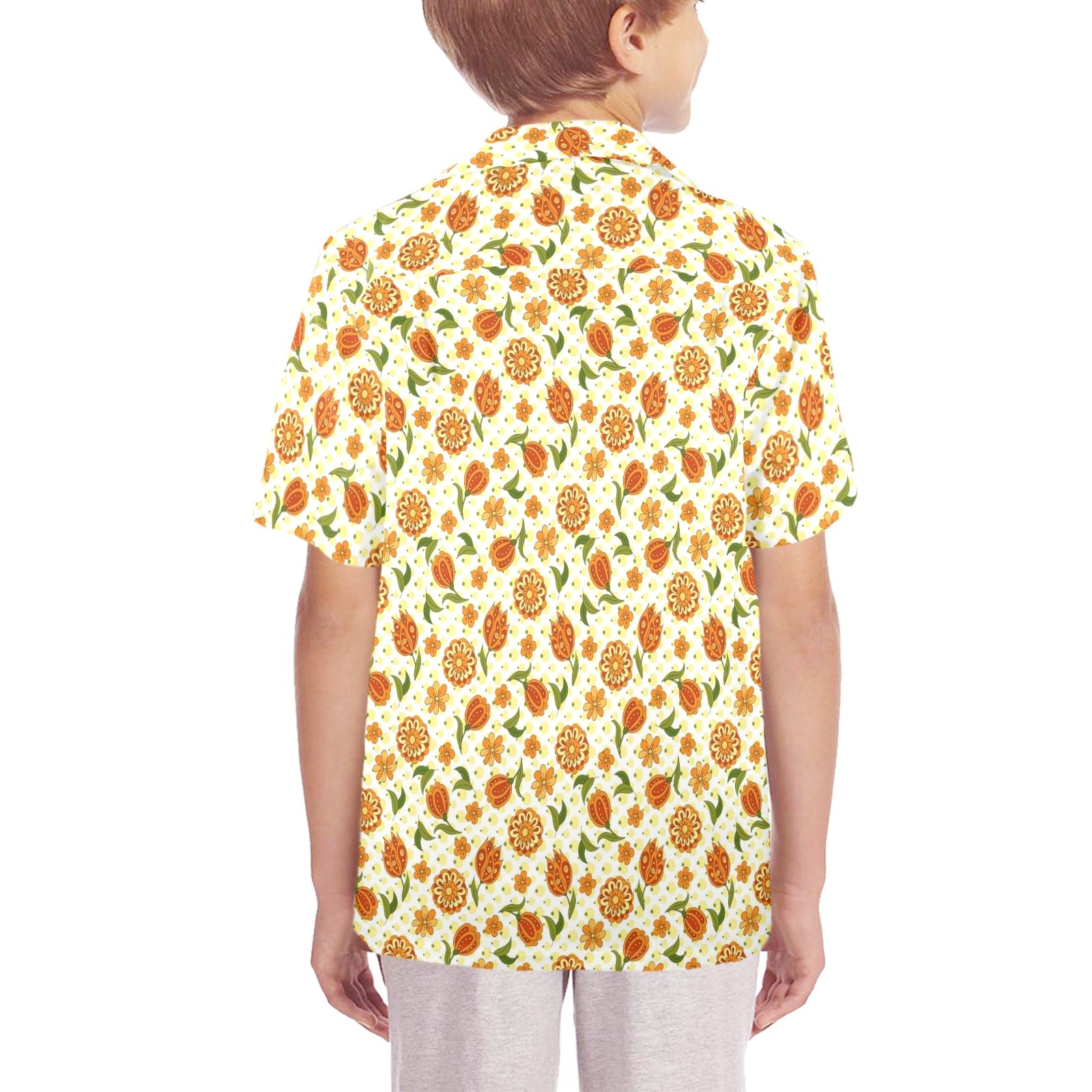 Graphic Floral Senior Kids Hawaiian Shirt