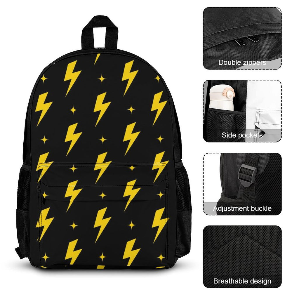 Lightning Bolts - Three Piece Backpack Set