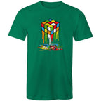 Melting Game Cube - Mens T-Shirt Kelly Green Mens T-shirt Games