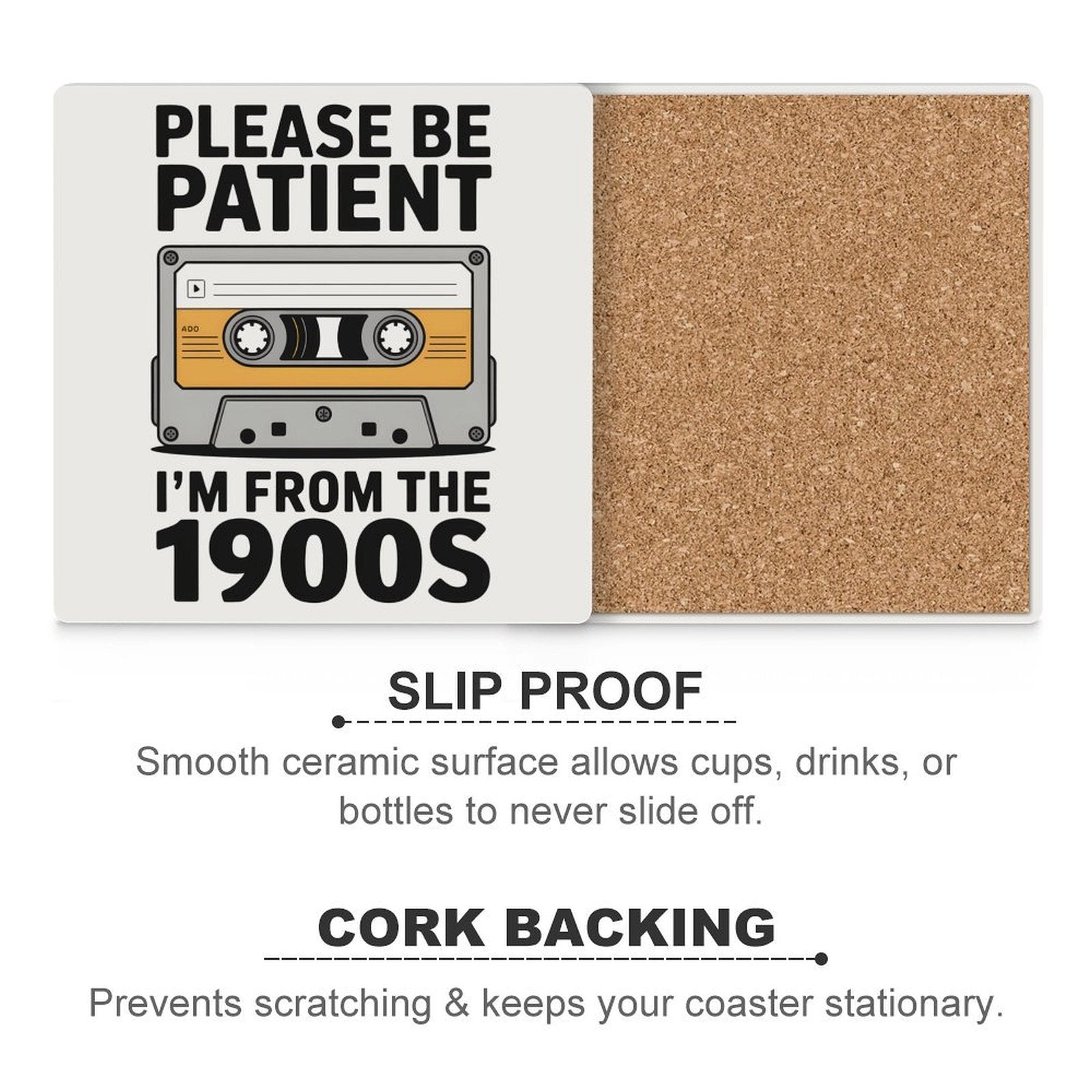 Please Be Patient Ceramic Coasters Ceramic Coasters Music Printed Offshore