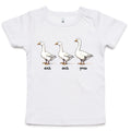 Duck Duck Goose, AS Colour Baby T-shirt White Baby T-shirt animal Printed In Australia