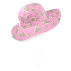 Fairy Bread On Pink Wide Brim Bucket Hat Wide Brim Bucket Hat Food Printed Offshore